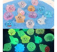 FUANA Lot de 50 figurines miniatures en résine - Tortue de mer et poisson - Décoration miniature - Jardin féérique - Micro paysage en pot