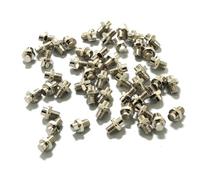 FUANA Lot de 50 goupilles de pédale de rechange antidérapantes avec clé pour boulons de pédale de vélo en acier argenté 72 x 30 x 17 mm