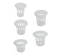 FUANA Lot de 50 paniers de plantation hydroponiques réutilisables en maille plastique pour culture sans terre, adaptés pour légumes et fruits à feuilles, G transparent