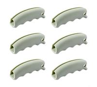 FUANA Lot de 6 supports de poignée de sac de courses en silicone | Poignée de sac à provisions en silicone, support de main confortable en forme de poisson, distributeur de poids avec trou