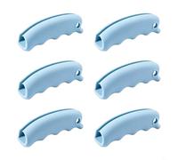 FUANA Lot de 6 supports de poignée de sac de courses en silicone | Poignée de sac à provisions en silicone, support de main confortable en forme de poisson, distributeur de poids avec trou