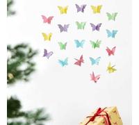 FUANA Lot de 7 décorations en papier en forme de papillon, 2 mètres de long, guirlande colorée d'anniversaire, mariage, fête prénatale, fournitures de fête faciles à accrocher