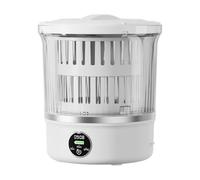 FUANA Machine à laver portable de 3 L avec panier rotatif, mini laveuse alimentée par batterie 6000 mAh pour voyage, camping, dortoir, appareil à linge rechargeable par USB à séchage rapide, blanc