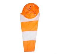 FUANA Manche à air réfléchissant orange de 1 m, résistant aux intempéries, en polyester indéchirable, indicateur de direction du vent avec œillet en métal, haute visibilité pour aéroport jour et nuit