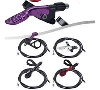 FUANA Manette de tige de selle pour tube de selle de vélo - 22 mm - Interrupteur télescopique avec alliage d'aluminium anodisé et prise en main améliorée - Kit de réparation noir