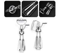 FUANA Mélangeur manuel à manivelle pour une utilisation en cuisine, fouet à pâte en acier inoxydable pour la cuisson, batteur à œufs et fouet à crème, pas d'électricité nécessaire