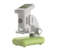 FUANA Microscope numérique pour enfants, grossissement 120-1200x avec écran LCD 4K, microscope de poche USB portable pour l'apprentissage des sciences, comprend 5 lames préparées, vert et vert