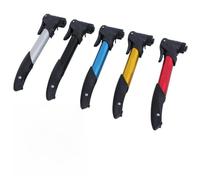 FUANA Mini pompe à vélo portable pour gonflage haute pression, double valve (Schrader & Presta), barillet en acier inoxydable, télescopique 21-28 cm, 115 g, noir