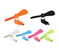 FUANA Mini ventilateur USB-C pour appareils de type C, ventilateur de refroidissement personnel portable en silicone avec moteur silencieux à haute vitesse, pour utilisation en plein air, voyage