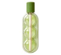 FUANA Moules à glaçons en silicone avec paille intégrée, jus, smoothie et yaourt 19,3 x 6,3 cm, réutilisables (rose) vert