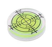 FUANA Niveau à bulle circulaire en acrylique 32 mm pour applications 3,2 x 0,7 cm Mesure avec lignes noires à faible parallaxe, montage, encadrement et nivellement d'équipement