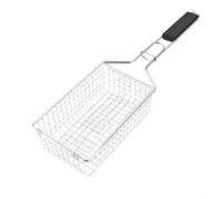 FUANA Panier de barbecue en acier inoxydable avec verrouillage sécurisé, grille profonde pour cuisson de poissons, légumes et viandes en camping et pique-niques