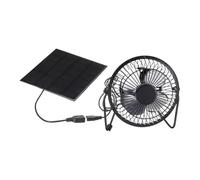 FUANA Panneau solaire 5 W avec ventilateur de refroidissement USB pour camping, serre, camping-car, niche, poulet - Kit de ventilation solaire 6 V - Testeur électrique récepteur capteur