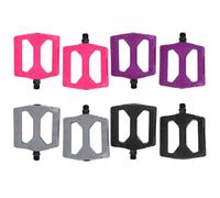 FUANA Pédales de vélo de montagne pour vélo de route compatibles avec clé à outils M6 de 15 mm, corps en fibre de nylon, tige en acier double DU, bande de roulement antidérapante, 10 x 10 cm, noir