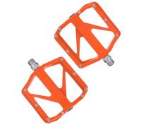 FUANA Pédales de vélo en alliage d'aluminium avec 4 roulements pour VTT et vélos de route, design antidérapant double face, 10 x 10 cm, kit de réparation de vélo noir/gris/orange/violet/rose