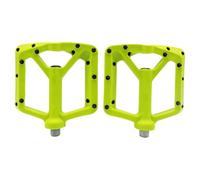 FUANA Pédales de VTT à 2 roulements avec vis antidérapantes remplaçables pour une conduite fluide, corps en nylon, noyau en acier chromé, longueur 130 mm, kit de réparation de vélo noir