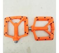 FUANA Pédales de VTT avec 2 roulements, design antidérapant en nylon, noyau en acier chromé, vis remplaçables, kit de réparation de vélo noir/gris/orange/violet