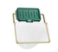 FUANA Planche à découper sur évier avec passoire pliable - Station de préparation de cuisine 2 en 1, planche à découper antidérapante avec panier égouttoir amovible (vert)