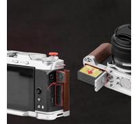FUANA Poignée légère en forme de L avec déclenchement rapide et bouton d'obturation pour Fujifilm X-M5, métal + coque en silicone pour une manipulation sûre et antidérapante du câble des écouteurs