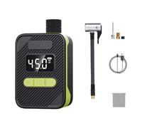 FUANA Pompe à air électrique pour moto 150 PSI Gonfleur de poche portable avec manomètre numérique et charge USB-C pour vélos de route, VTT et enfants, orange