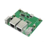 FUANA Pour Raspberry Pi Zero 2 W double carte d'extension réseau pour carte d'extension Ethernet optionnelle Hub USB (A)