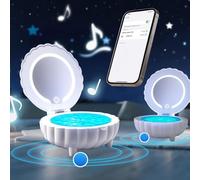 FUANA Projecteur de lumière avec haut-parleur, lampe d'ambiance multicolore pour enfants, bruit blanc et design sans danger pour ABS, décoration de chambre de fille, câble d'écouteurs