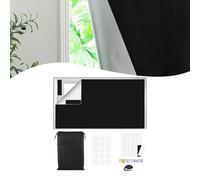 FUANA Rideaux occultants portables pour chambre à coucher, salon, cuisine - Tissu Oxford 420D pour chambre d'enfant - 150 x 100 cm/200 cm/300 cm/400 cm - Serrure de porte