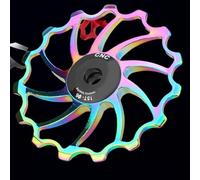 FUANA Roue de guidage de dérailleur arrière pour vélo de route 13T-17T usiné CNC en alliage d'aluminium 7075 avec roulements en porcelaine 8-11 vitesses compatible avec kit de réparation de vélo