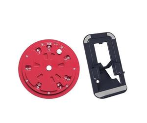 FUANA Roue de théorie musicale en alliage d'aluminium, accords et échelles de guitare, aide visuelle portable, bleu