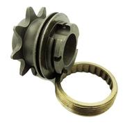 FUANA Roue libre arrière 9T pour vélo BMX, Fixie, Ebike - Volant d'inertie doré à vitesse unique avec moyeu à roulement, diamètre intérieur de 24 mm, compatible avec impérial et métrique