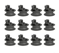 FUANA Roulettes de panier inférieur de rechange pour lave-vaisselle Siemens pour bosch 12 rouleaux en plastique gris (A)