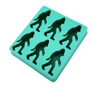 FUANA Sasquatch - Bac à glaçons réutilisable en silicone à 6 cavités pour moule pour boissons, whisky, plateau de congélation flexible pour friandises au chocolat, gelée (bleu)