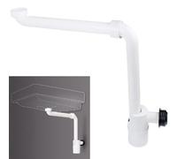 FUANA Siphon d'évier de salle de bain réglable de 3,5 à 35,6 cm avec filtre | Siphon de salle de bain flexible rotatif pour évier 35,6 cm, siphon de salle de bain anti-odeur avec filtre à cheveux