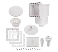 FUANA Skimmer Box de piscine 15,2 cm Support mural avec adaptateur de plaque d'aspiration