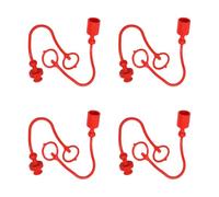 FUANA SO7241-for A Lot de 4 capuchons de protection pour raccord 1/4", 3/8", 1/2", 3/4", 2,5 cm ISO 7241-pour raccords A, rouge 1/4"