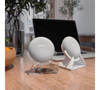 FUANA Socle de bureau pour Google Nest Mini, support en acrylique transparent pour un son amélioré et une décoration d'intérieur moderne, 11,4 x 10,8 x 8,1 cm