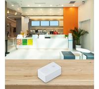 FUANA Sonnette de bienvenue avec détecteur de mouvement pour entrée de magasin, détection infrarouge jusqu'à 6 m, alerte enregistrable, serrure de porte blanche