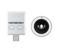 FUANA Sonnette sans fil DC 5 V RF433 MHz Télécommande Récepteur et bouton poussoir pour la maison