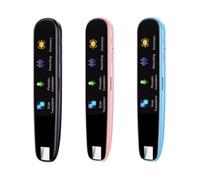 FUANA Stylo de traduction intelligent avec numérisation OCR et synthèse vocale, batterie 650 mAh, portable pour l'apprentissage, câble d'écouteurs noir/bleu/rose