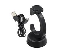 FUANA Support de chargeur de rechange pour Amazfit Bip6, Active2, Active Smart Watch - Station de chargement USB avec câble, matériau ABS, compact 129 x 70 mm, noir