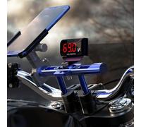 FUANA Support de phare multifonction CNC pour téléphone portable, extension de spot, pièces de moto argentées