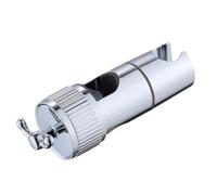 FUANA Support de pommeau de douche réglable de 18 à 25 mm avec rotation à 100 degrés et pour double crochet, compatible avec les fixations G1/2, support chromé ABS argenté