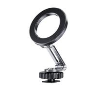 FUANA Support de téléphone réglable avec griffe pour appareils photo, trépieds et stabilisateurs, support rotatif en alliage d'aluminium pour smartphone en mode paysage et portrait, 15 x 6 x 3,5 cm