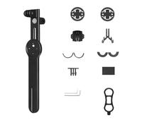 FUANA Support d'extension en métal pour vélo Garmin Bryton Cateye Noir