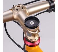 FUANA Support d'ordinateur de vélo en aluminium et couvercle de bol pour Polar, pour tube de direction de fourche de 28,6 mm, alliage + kit de réparation de vélo en plastique