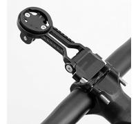 FUANA Support d'ordinateur de vélo pour Garmin Bryton pour Cateye - Cadre en alliage d'aluminium - Extension réglable à 135° - Kit de réparation de vélo noir
