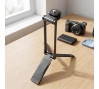 FUANA Support magnétique en aluminium pour trépied X6, support de bureau flexible avec filetage 1/4, support portable pour appareil photo, surfaces métalliques, noir