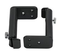 FUANA Support mural réglable pour barre de son Home Cinéma, ABS robuste + PC pour support à double bras, supporte jusqu'à 20 kg, support audio peu encombrant avec matériel, noir