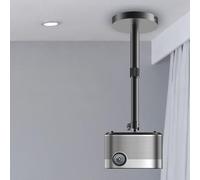 FUANA Support mural réglable pour projecteur XGIMI, JMGO, Vidda, Formovie, X5 - Alliage d'aluminium, design compact, 25,2 x 21 x 4 cm, câble d'écouteurs noir