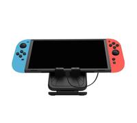 FUANA Support pliable pour Nintendo Switch2 avec 13 emplacements pour cartes - Boîte de rangement multifonction pour jeux et cartes SD - Matériau ABS - Design compact - Câble d'écouteurs noir-orange